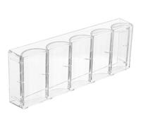 OFFIGAM Chip Wear-resistant Acrylic Large with Design Tray Five-grid Poker Capacity and Easy to Carry and Convenient Classification Management for Suitable for Texas Poker Chips Storage