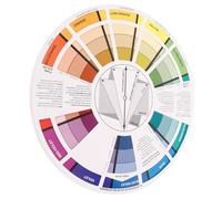OFFIGAM Compact and Lightweight Paper Color Mixing Chart for Nail Artists and Designers, Standard Colour Learning Wheel and Mixing Guide Board for Painting and Drawing