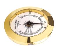 OFFIGAM Compact Small Analog Hygrometer for Cigar Box and Violin Case, round Mechanical Humidity Gauge Made of Alloy and Glass, Portable Design for Indoor and Home Use