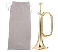 OFFIGAM Copper Minutiae Marching Band Bugle Flat Bugle for Beginner Wind Instrument Trumpet for Military Orchestra