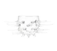 OFFIGAM Creative Sea Urchin Shape Glass Cup High Borosilicate Round Cocktail Drinking Glass for Home Bar for Cocktails and Entertaining