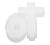 OFFIGAM Cross Shape Candle Mold Silicone Reusable Vintage Artistic White Mold Suitable for Resin Crafts for Candle Making and Crafts by Artists and Hobbyists
