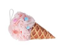 OFFIGAM Cute Ice Cream Shower Sponge, Portable Soft Body Loofah with Sweet Cone Design, Skin Exfoliating Bath Sponge and Fun Bathing Accessory for Home and Travel