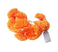OFFIGAM Day Dead Marigold Garland with LED Battery Operated Lights Artificial Flower String for Indoor Halloween and Autumn Decor Reusable Festival Lighting for Bedroom and Party