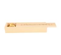 OFFIGAM Delicate Wooden Pregnancy Test Box with Lid for Announcement Decorative Keepsake Storage Case for Parents Multipurpose Holder Natural Wood