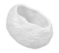 OFFIGAM Dessert Bowl Snack Dish Ceramic 260ml Capacity Elegant Irregular Multi-Purpose Impact Resistant White Bowl for Hotels and Celebrations