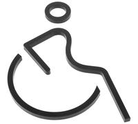 OFFIGAM Disabled Sign for Public Toilet Doors Wheelchair Symbol, Acrylic Material, Portable and Resistant to Deformation, Suitable for Wheelchair-accessible Displays in Public Places