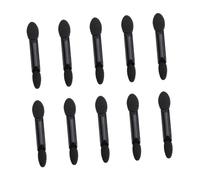 OFFIGAM Disposable Dual Sided Eyeshadow Brush Sponge Applicator 10pcs Black Oval Makeup Tool for Precise Eye Shadow Application and Travel