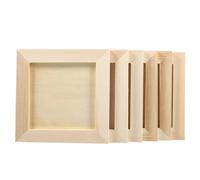 OFFIGAM DIY Clay Picture Frames with Comfortable Touch and Simple Elegant Design 4pcs Easy to Use Wooden Frames for DIY Clay Crafts and Painting Projects