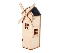 OFFIGAM DIY Solar Windmill Assembly Kit Wooden Science for Lightweight Compact Design Safe Non Toxic Material Educational Stem Experiment for Creative Learning and Independent Thinking