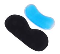 OFFIGAM Double-sided Silk Eye Mask for Sleeping Light Blocking Night Cover with Cooling Gel Pack Comfortable Flexible Strap for Insomnia Relief and Dry Eye Black