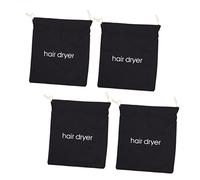 OFFIGAM Drawstring Hair Dryer Storage Bags 4pcs 33x30cm Cotton Canvas Dustproof Organizers for Travel Cosmetic and Hair Tool Storage