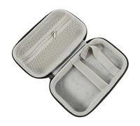 OFFIGAM Electronics Organizer Case for Lapel Mic PU Leather Travel Storage for Microphones Stylish Zipper Closure with Mesh Design for Men Women Secure Convenient Access