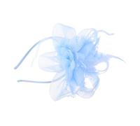 OFFIGAM Elegant Fascinator Hat Headband with Flower and Mesh Veil Vintage Style Clip for Weddings and Tea Parties Dual Use Headdress Accessory