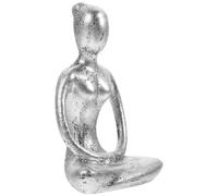 OFFIGAM Elegant Resin Abstract Yoga Shape Sculpture Decorative Effect Lightweight Desktop Thinker Statue for Cafés and Office Minimalistic Home Decor Accent
