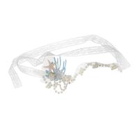 OFFIGAM Elegant Sea Star Headband with Pearl and Lace Material, Comfortable to Wear Beach Hair Accessory for Vacation Beaches and World Travel