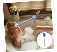 OFFIGAM Ergonomic Long Handle Silicone Bath Brush for Whole Body Scrubbing Durable Soft Silicone Material Comfortable Grip for Cleaning Smooth Surface Non Irritating Body Scrubber Sky Blue