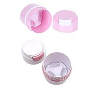 OFFIGAM Eyelash Storage Case and Extension Container 2pcs Set Pink and White Lash Glue Holder Airtight Sealing Box for Eyelash Extension Adhesive Preservation and Fresh Keeping