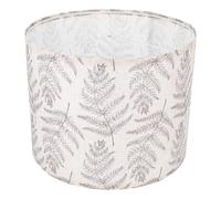 OFFIGAM Fabric Drum Lampshade with Leaf Pattern, Removable Cotton Cover, Navy Blue Table and Floor Lamp Shade for Living Room and Bedroom Decor