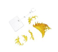 OFFIGAM Flame Effect Doll Display Stand Set for Action Figures, Flexible Yellow Model Bracket with Support Base for Collectible Toy Display and Stop Motion Animation