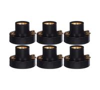 OFFIGAM Flat Head Screw Lamp Holder 6Pcs E12 Black Socket for Electrical Experiment Lighting DIY Accessories with Enhanced Observation Accuracy