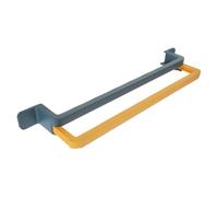 OFFIGAM Foldable Wall Slipper Rack with Towel Organizer Wear-resistant Lightweight Bathroom Storage Shelf Space-saving Shoe Holder with Extendable Rod for Bedroom and Bathroom Use