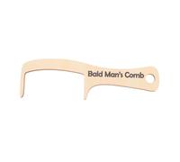 OFFIGAM Funny Bald Man Wooden Comb Grooming Prank Tool Joke Brush for Man Mustache Comb