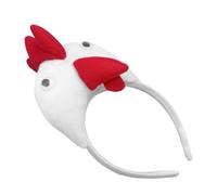 OFFIGAM Funny Rooster Headband for Cosplay and Holidays, Comfortable Cloth Hair Accessory with Cartoon Rooster Design, Photo Prop for New Year's and Party Events