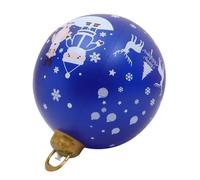 OFFIGAM Giant Inflatable Christmas Ornaments Jumbo PVC Outdoor Decoration Weatherproof Quick Setup Festive Prints Reusable Holiday Ball for Winter Celebrations