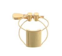 OFFIGAM Gold Tenor Saxophone Ligature with Adjustable Screw Fastener, Universal Fit Metal and Plastic Clip for Saxophone Head, Stable Performance for Professional Musicians and Beginners