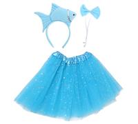 OFFIGAM Goldfish Cosplay Outfit Plush Fish Costume Boys and Girls Halloween Dress up Sea Creatures Toys for Boy Girl Plush Animal Headbands Party Costume