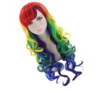 OFFIGAM Gradient Color Long Wavy Hair Wig for Women, Comfortable High Temperature Fiber with Flexible Natural Touch, for Cosplay and Party Use