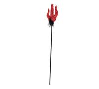 OFFIGAM Halloween Devil Pitch Fork Prop for Cosplay and Halloween Parties, Red Plastic and Felt Material with Shiny Delicate Appearance, for Creating Party Atmosphere and Longtime Use