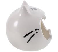 OFFIGAM Hamster House Cave Ceramic Nest Easy to Carry White Cooling Shelter for Guinea Pig
