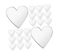 OFFIGAM Heart Mirror Wall Art 100pcs Self-Adhesive Acrylic Mirror Stickers Elegant Decor for Valentine's Weddings