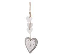 OFFIGAM Heart Shaped Wooden Ornament Romantic Love Pendant for Wedding Decor Vintage Car Hanging Accessory Sophisticated Home Decoration Timeless Appeal for Valentine's Day