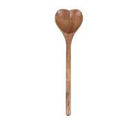 OFFIGAM Heart-Shaped Wooden Spoon for Kitchen Cooking and Home Use, Multipurpose Stirring and Serving Spoon Polished Texture, Simple Elegant Design for Salad, Honey, and Dessert