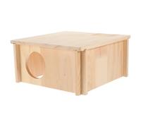 OFFIGAM Hideout House Khaki Colour Wooden Hamster for Small Pets with Multi-chamber Design Suitable a Bite-resistant Nest and Plaything Safe for Hamsters and Chinchillas, Indoor Use