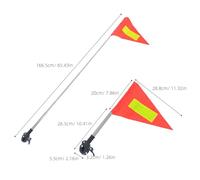 OFFIGAM High Visibility Reflective Wheelchair Safety Flag with Adjustable Telescoping Pole Tear-resistant Orange Warning Pennant for Bikes Scooters Tricycles and Mobility Devices