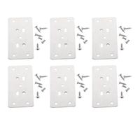 OFFIGAM Hinge Repair Kit Door Hole Filler Plate 6pcs Stainless Steel Cupboard Door with Cabinet Mending Plates and Multi-Hole Design, Sturdy and Reliable for Cabinet and Chair Repair