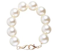 OFFIGAM Imitation Pearl Handbag Chain Replacement Strap Short Bag Chain 1.8cm Metal for DIY Bag Decoration and Classic Purse Making