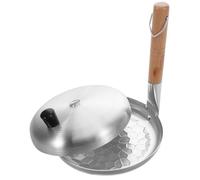 OFFIGAM Japanese Nonstick Omelette Pan Dual Functionality with Vertical Wood Handle and for Easy Handling Easy to Clean, Aluminium Construction for Japanese Cuisine Cooking