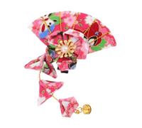 OFFIGAM Japanese Style Fan Hair Clip with Tassels Handmade Kimono Flower Hairpin Retro Hair Accessories for Women for Yukata Modern Fashion