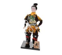 OFFIGAM Japanese Style Samurai Doll Figurine Standing Ornament for Home Decoration Detailed Japanese Artware for Bedroom Office Living Non-fading