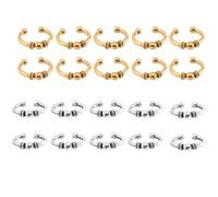 OFFIGAM Jewelry Practical Ring Decorations Braid Rings Alloy Hair Pins 20pcs Small and Long-term Usage Shape Clips for Women Party and Wedding