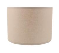 OFFIGAM Khaki Faux Linen Drum Lampshade Fabric Table Lamp Cover Small Round Barrel Light Shade for Living Room Bedroom Desk Pendant Floor Lamp