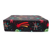 OFFIGAM Kids Dining Chair Booster Cushion for Babies, Waterproof Thickened Seat Pad 32x32x8cm, Black Space Pattern Child Chair Lift Cushion for Mealtime