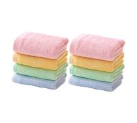 OFFIGAM Kids Washcloths 8pcs Thickened Soft Absorption Face Towels Small Size for Children, Multi-color Set Suitable for Face Washing and Bath Time in Nursery Or Home Use
