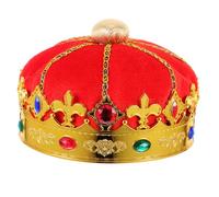 OFFIGAM King Crown Hat Royal Headdress for Boys for Masquerade Dress Up Cosplay Parties and Family Fun for Birthdays and Celebrations