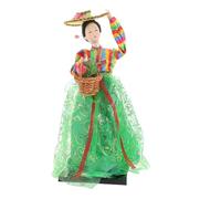 OFFIGAM Korean Hanbok Doll Figure Traditional Silk Craftsmanship Unique Asian Desktop Ornament Home Decor for Table Display and Gifting